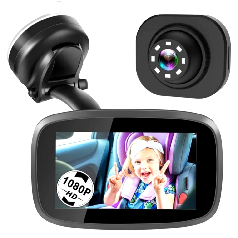 4.3 baby car camera monitor with 170° wide view